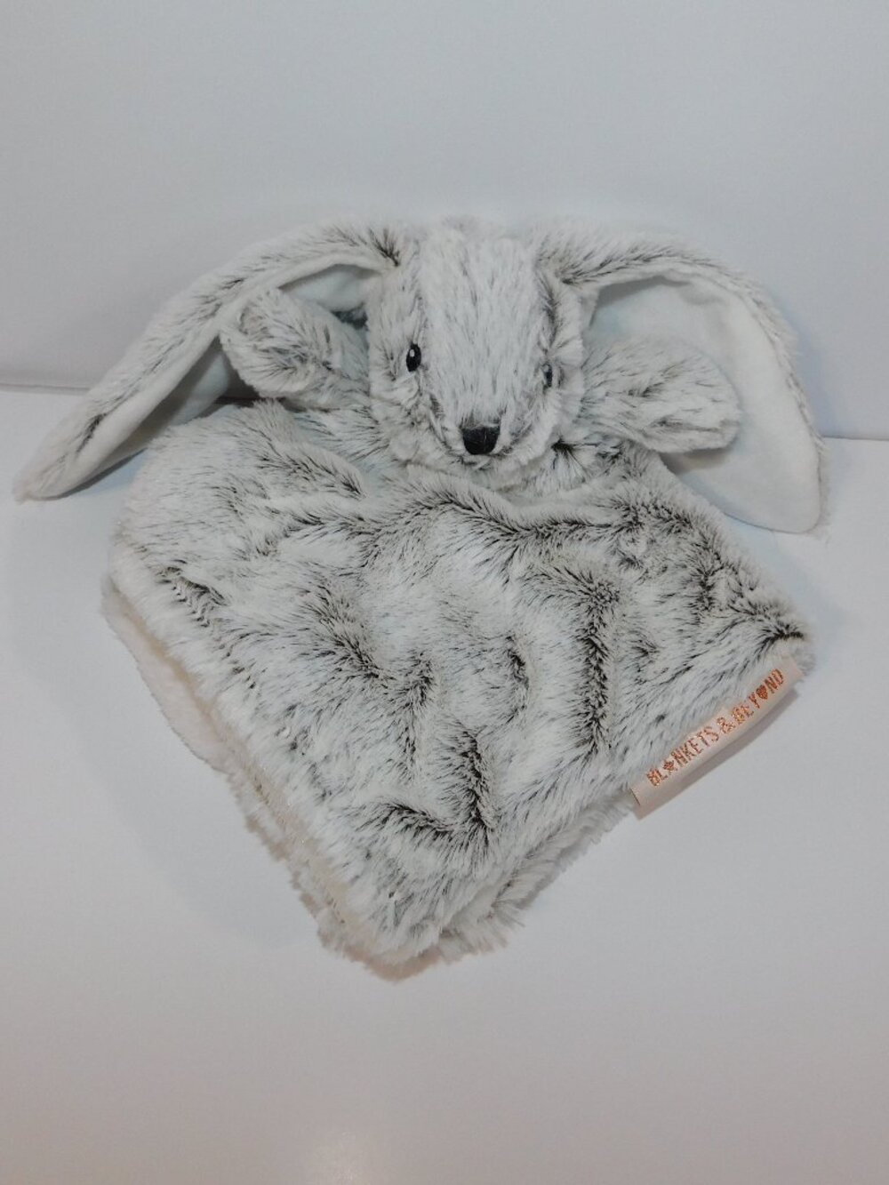 Blankets & Beyond Frosted Gray Bunny Rabbit Security Blanket Baby Lovey Plush